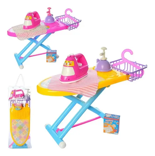 Juego De Planchado Casdon Para Niños – Tabla Ajustable Con Tendedero, 4 Perchas Y Plancha De Juguete – Juguete De Rol Realista Para Pequeños Ayudantes A Partir De 3 Años