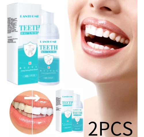 2 X Espuma Blanqueadora De Dientes, Crema Dental Blanqueador