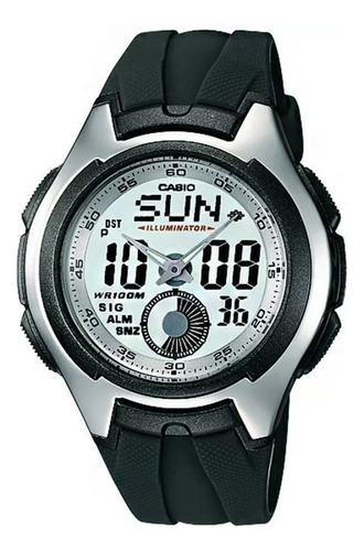Reloj Casio Aq-160w-1b Hombre Alarma Timer 100m Sumergible