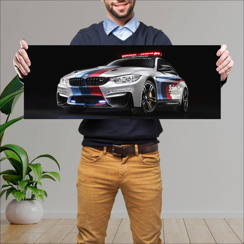 Cuadro 30x80cm Auto 2014 Bmw M4 Coupe Motogp Saf 198