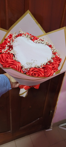 Ramo De Rosas Eternas De Fuego Rojo