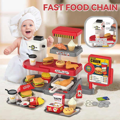 Set 71 Alimentos Niños Hamburguesas Papas Alas Diversion Color