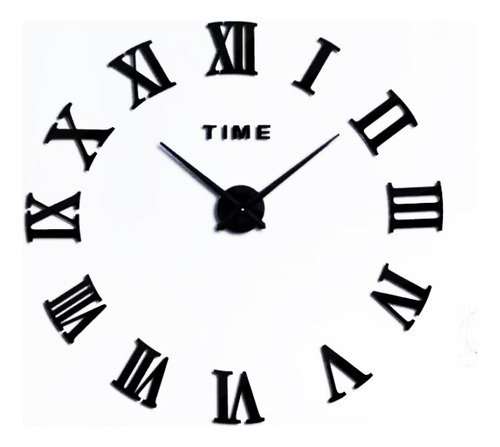 Reloj De Pared 3d Grande Números Romanos