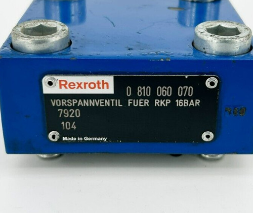 New Rexroth 0 810 060 070 Cartridge Valve, 16 Bar 081006 Bbt