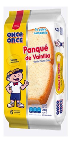 Ponque De Vainilla Once Once 6und