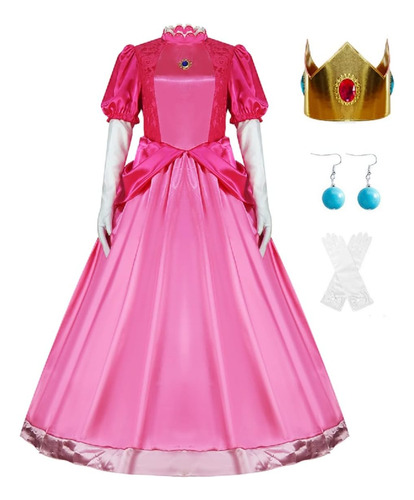 Lilliween Princesa Peach Disfraz Mujer Super Brothers Cospla