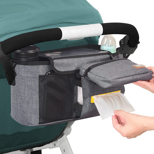 ~? Homlynn Baby Stroller Organizer Con Portavasos, Universal