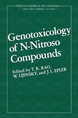 Genotoxicology Of N-nitroso Compounds - T. Rao (paperback)
