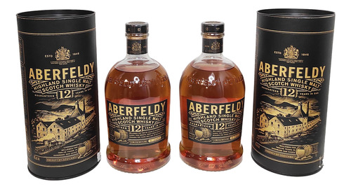 2 Whisky Aberfeldy 12 Anos Single Malte 1 Litro