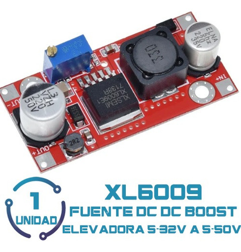 1 Unid Elevador De Voltaje Step Up Dc Dc Boost 3a Xl6009