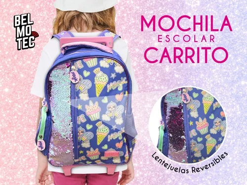 Umeki Sotavento brandy Mochila Nena Sirena Lentejuelas Reversibles Tornasolada Rosa