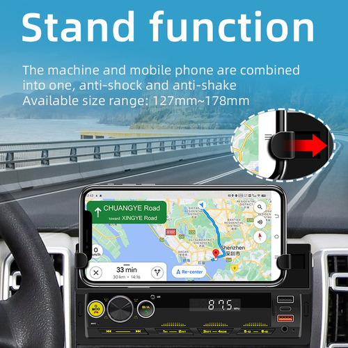 Reproductor Mp3 Multifunción Para Coche Con Soporte Para Tel