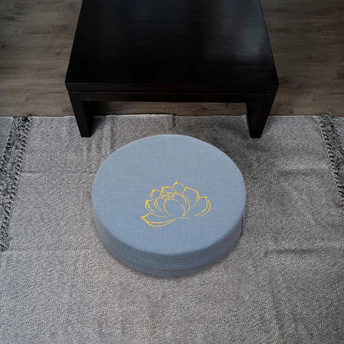 Almofada Redonda Para Meditação Para Ioga, 16 Azul 10cm