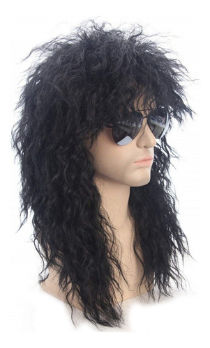 . Peruca De Cabelo Longo Encaracolado Masculino Ouro 70s