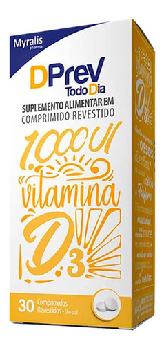 Dprev Todo Dia 1000ui Com 30 Comprimidos Sabor Não Aplica