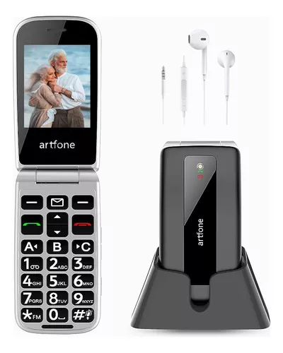 Teléfono celular para personas mayores, teléfono básico desbloqueado para  personas mayores, con pantalla de 2.4 pulgadas, alto volumen, botón SOS