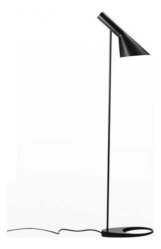 Lámpara De Pie Para Interior Decorativa Jetson - Unilux Estructura Negro Pantalla Negro