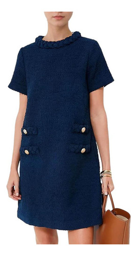 Vestido Holgado Vintage Evasé Mini Con Cierre De Cremallera