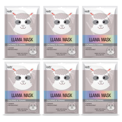Epielle Llama Character Máscaras De Hoja Para El Cuidado De 