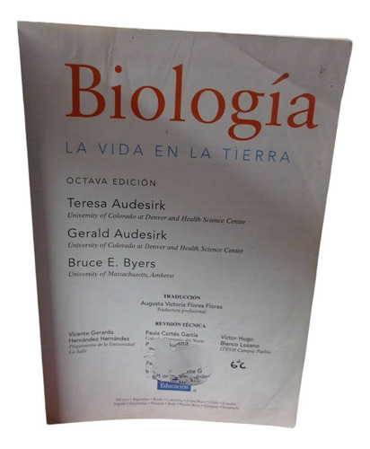 Biologia La Vida En La Tierra 8 Edición Teresa Audesirk