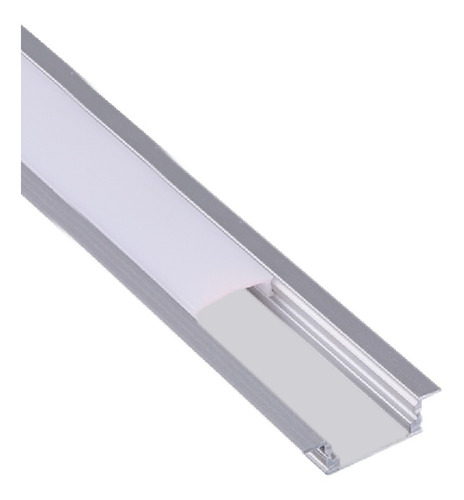 Perfil De Aluminio De Embutir Con Alas Para Tira Led X 1m