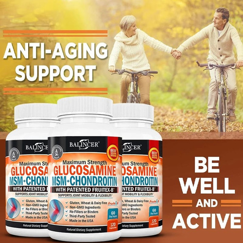 Glucosamina Msm + Chondroitin 120 Caps Balincer Articulación