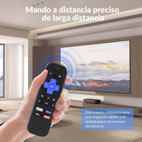 Domoko Control Remoto Para Roku Tv Tcl Hisense Onn Hitachi Element Westinghouse Philips Jvc Tvs 2 Pzs