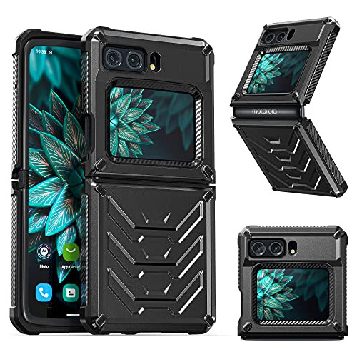 Funda Para Motorola Moto Razr 3rd Gen 2022 5g Negro Hybri-02