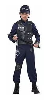 Junior Swat - Disfraz Infantil Azul Marino.