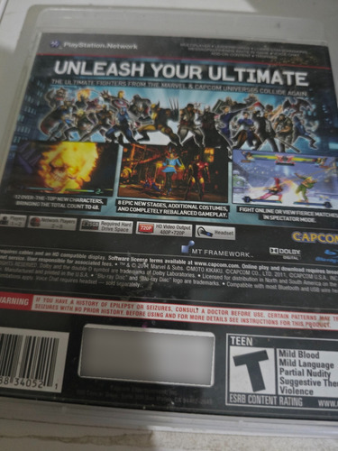 Ultimate Marvel Vs Campon Ps3 (Usado)
