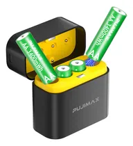 Comprar El Cargador De Baterías Recargables Pulimax Incluye 1 Cargador Y 4 Baterías Recargables, 4 Baterías Recargables Aa, Batería De Litio De 1.5v, 5v 2a Se Puede Cargar Completamente En Sólo 3 Horas.