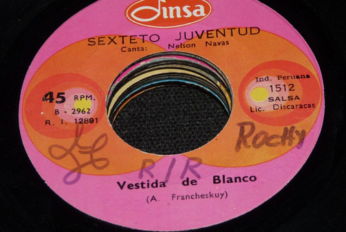 Jch- Sexteto Juventud A Puerto Rico Salsa Guaguanco 45 Rpm (Usado)
