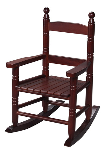 Mecedora Infantil De Madera Hecha A Mano Color Cereza