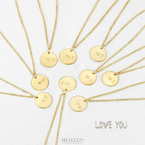 Collares Colgantes Iniciales De Oro Mevecco Corazon N