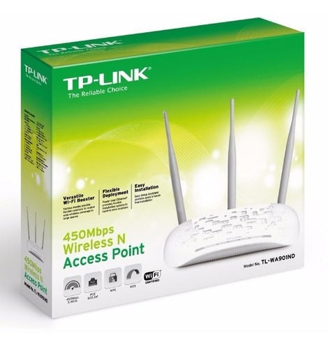 Access Point Tp-link 450mbps 3 Antenas Tl-wa901nd