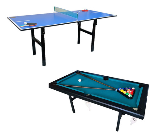 Combo Emprendimiento Metegol Tejo Pool Pinpong Completos Mesa De Metegol Blanco