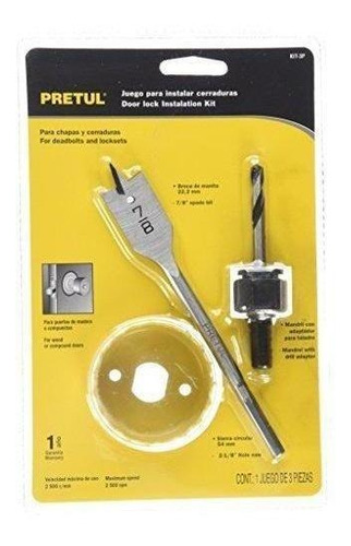 Kit3 Brocasierras Para Madera Para Cerraduras,blister,pretul