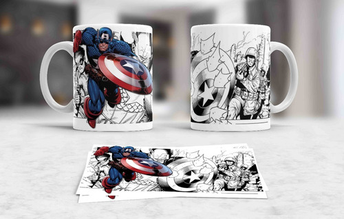 Caneca Super Heróis  Marvel - Capitão América