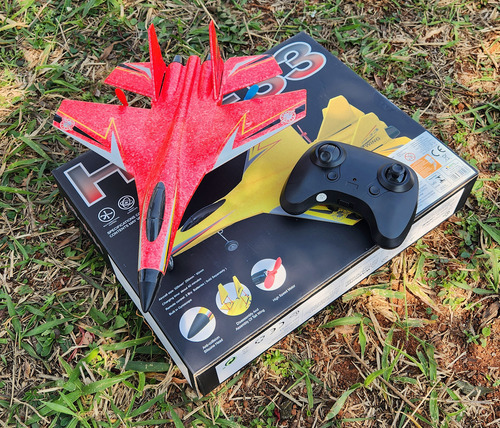 Avião De Controle Remoto Jato Bi-motor Led Hw-33 Brinquedo