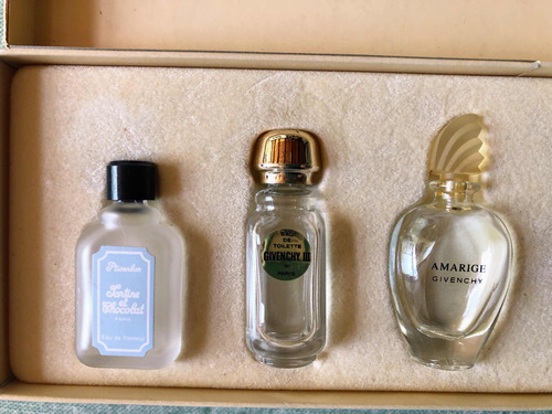 6 Frascos De Mini Perfumes Imp. Vacíos En Estuche Givenchy