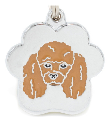 Placa Grande Para Perro Con Grabado Poodle Blonde