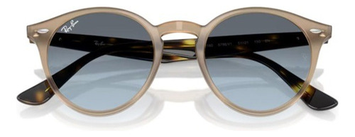 Lentes De Sol Rb2180 Round Highstreet 6788/v1 - Talle M Azul Degrade