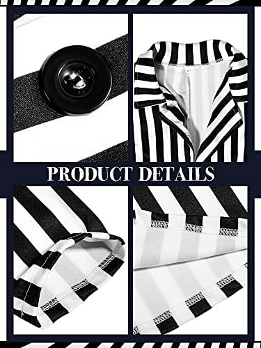 Kit Feminino Listrado Vertical Preto E Branco Inclui Blazer