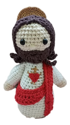 Sagrado Corazón De Jesús Tejido En Hilo (amigurumis)