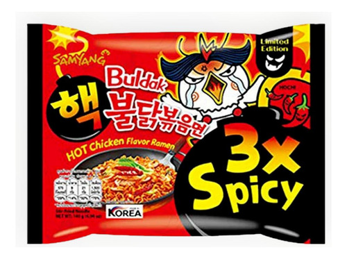 Ramen Instantáneo X3 Picante, Samyang, 140 G