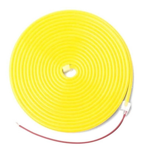 Cinta Neon Flex 12v Rollo X 5 Metros Amarillo Con Adaptador