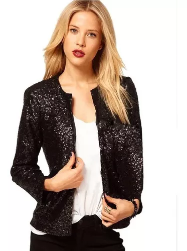 A veces Cuestiones diplomáticas bandeja Blazer De Fiesta Con Lentejuelas Brillantes Para Mujer [u] | Cuotas sin  interés