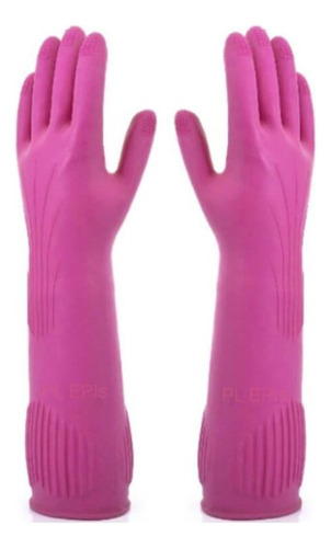 Luva De Látex Longa Ranhurada 38 Cm Volk Ca 36368 Tamanho P (7)