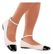 Comprar Chatitas Zapatos Ballerinas Moleca Confortable Off White