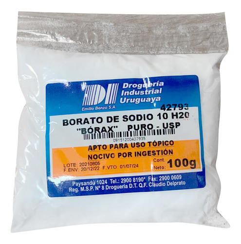 Borato De Sodio Usp 100g - Diu